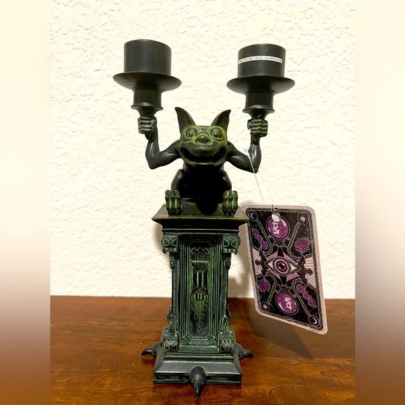 Disney Parks - The Haunted Mansion Gargoyle Candle Stick Holder Candelabra - NWT - Picture 1 of 10